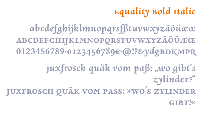 Font Equality Bold Italic